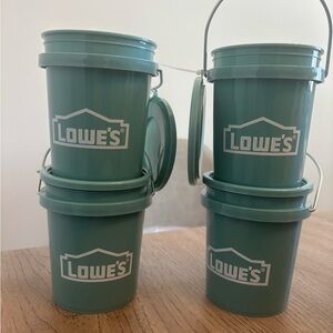Lowe's Teal Stackable Buckets - Set of 4